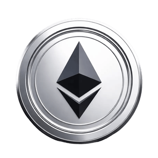 Grafico fluttuante con il simbolo della criptovaluta Ethereum ETH